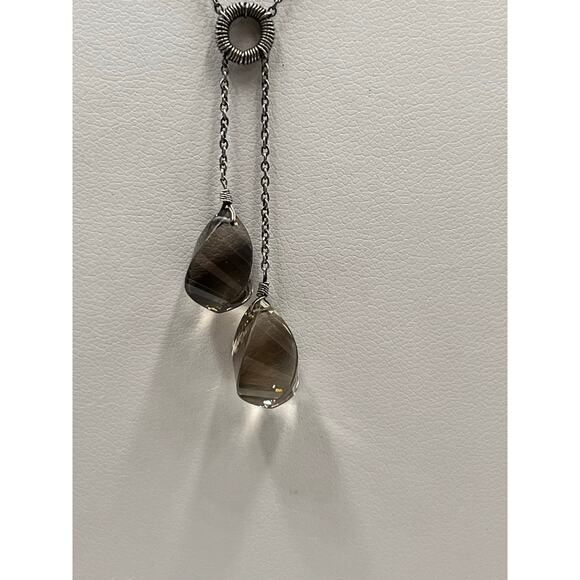 Vintage 925 Sterling Silver Faceted Smoky Quartz Drop Necklace 20" Chain
4.6g - Picture 2 of 13